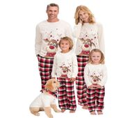Impresión de pijama Precioso ropa de dormir mangas largas Familia Combatir New Christmas Kids Elk Pajama Suit 2020 34WM K2