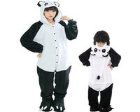 Enfants panda pyjamas animaux vêtements de sommeil d'hiver carton de dessin animé stitch grenouillards enfants039 garçons filles flanelle de licorne 220218