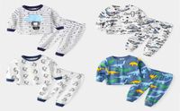 Autumn Spring Spring Long Algody Cartoon Sleepwear traje de dormir 2 PPC Cabida de ropa para niños Pajamas para niños Baby Boys 210625