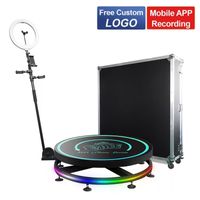 360 Photo Booth stage lighting Automatic Rotating Selfie Pro...