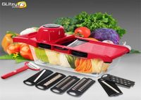 Gemüseschneider 6 in 1Dicicing Blades Chef Slicer Shredder Obst Schäler Kartoffelkäse -Chopper -Küchenzubehör Werkzeug Set 2