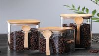 3 아이디어 8001200ml 숟가락 밀봉 된 병 조미료 커피 원두 탱크 주방 용품 설탕 저장 상자 220725