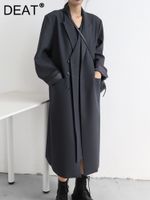 المعاطف الخندق للنساء S Deat Fashion Coat Loose Single Single Breaded Double Placket Long Sleeve Windbreaker Autumn 17A25761 221119