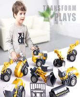 Tractor Car Kids Toy Model Model FORKLIFT DOCAVATOR DOCK TRUCK CRAVE INGEGNERIA INFICORA INFICAZIONE Plastica Diecast Classic Vehicles Gift Boy L