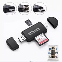 YC320 USB-C Smart Memory Card Reader 3 In 1 USB 2.0 TF/Mirco SD Type C OTG Flash Drive Cardreader Adapter