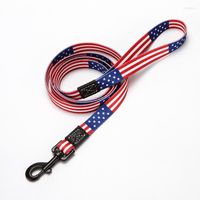 Dog Collars MIDG American Flag Print Leash Rope Small Medium...