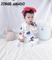 Spring Baby Pyjamas Sets Cartoon Carrot Rabbit Girls Boys Boys Home Costumes Sleear Swear Kids Clothes E009 210610