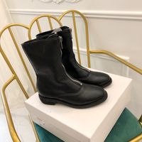 Tasarımcı Chelsea Boots Kadın ayak bileği kadın moda beyaz el boyama bayanlar kadın patikler rahat siyah ön fermuarlı