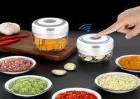 Ferramenta de cozinha el￩trica de alho helic￳ptero 100250ml robusto mini triturador port￡til Processador de alimentos port￡til USB Smart by Sea CCB14