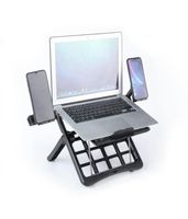 Laptop -Kühlkissen einstellbarer Ständer tragbarer ergonomischer Lapdesk -Tablett PC Tischhalterung Notebook -Halter mit Telefonmontage Computer RI
