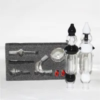Kit de néctar de Hookahs con punta de titanio punta de cuarzo de uñas 14 mm todos los mini tubería de vidrio Avaiable Micro NC Set