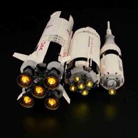 Kit de luz LED de LightAbiling para NASA Apollo Saturn v Conjunto compatível com 21309 - não inclua Legos Set