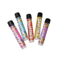 Pre Roll Packaging Tubes 5 Alternativ 1.3G Clear Pet Stickers 22x115mm Preroll Package Tube Cali Pack Strawberry