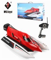 WLToys WL915 RC Boat 24GHz 2CH F1 45kmh Modelo de barco de corrida de alta velocidade de alta velocidade RC Toys com bateria 210323