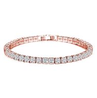 Una fila tre file piene di bracciali zirconi diamanti cristalli di Swarovskis Fashion Ladies Bracciale Regali di Natale Bangle3270763