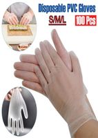 100pcs gants en PVC de qualité alimentaire Glants antistatiques d'allergies étanches pour les gants de cuisine de cuisine de cuisine de cuisine