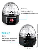 Transctego 9 Renk 27W Crystal Magic Ball LED aşama lamba 21 Mod Lazer Işık Parti Işıkları Ses Kontrolü DMX Lumiere Lazer