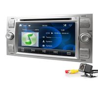 Player Car DVD MP5 pour focusmondeotransitcmaxfiest GPS DVR DAB CAME 8G Carte de carte RDS 1080p Contrôle de roue en acier