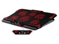 Inch Gaming Laptop Cooler 6 LED -LED -Bildschirm 2 USB -Port 2600 U / min Cooling Pad Notebook Ständer für Pads