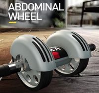 Ergonomía práctica Mantenga un rodillo de rueda abdominal de rueda abdominal con diseño de doble rueda sin equipo de fitness de ruido con mate245c