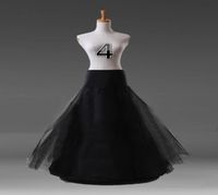 Long Tulle Wedding Petticoat Black and White A Line Bridal U...