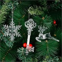 Decorações de Natal Decorações de Natal acrílico Pingente transparente 2022 Ornamentos de árvore de Natal Merry Decoration for Home Navidad G Dhnig