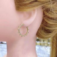 Boucles d'oreilles ￩talon 3 paires Circle Cumbic Zircon Trendy CZ Jewelry Punk Point