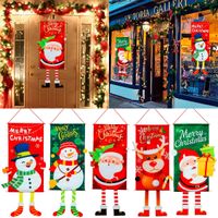 Christmas Decorations Merry Hanging Flag For Home Door Ornam...
