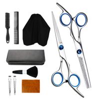 Hair Scissors 1 Set Of 10pcs Haircut Tools Professional Cutt...