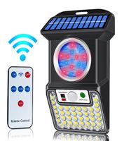 Solar Street Light Wireless Security Motion Sensor wasserdicht 4 Modi Solar Warnlampe für Haustür Hinterhof Garage Garden