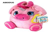 Lunch Pets Insulated Kid Plush Animal Lunch Box Combination ...