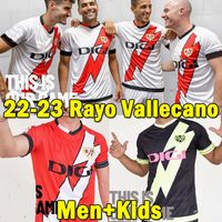 22/23 Rayo Vallecano Jerseys Falcao Camisetas Chandal de Futbol 2022 2023 Catena Santi C.V. Antonin Andr￩s Catena ISI Alvaro Men Kits Kits Juego de camisetas de f￺tbol