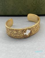 wholeWomens Gold Carved Bracelet Men Thick Bracelets Fashion...
