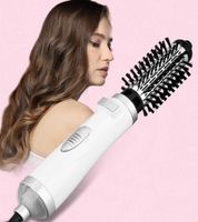 Colinhos de cabelo alisadores 2in1 secador de escova de ar spin para modelar suavização e alisamento de alisamento Ionic Round Blow