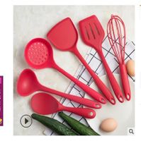 2020 Kitchen tools high temperature resistant silicone integrated kitchenware 6Piece cooking suit anti scalding and non stick