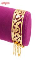 Bangle Apingxun Gold Color Tassles Cuff Barcelet Dubai Africano French Women Grils Charme Criança Criança Arábica Trendy Jewelry Gifts