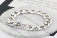Bracelet argent exquis bracelet brillant de style chinois rétrosit