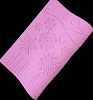 Minsunbak Serie natalizie Decorazione del bordo del bordo silicone Modello Snowfullo Snowfullo Silicone Pad Sugar Lace Mat 210225