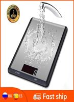 10 kg Digital Kitchen Food Skala Electronic Balance Edelstahl Multifunktion messen Gewichtswerkzeug LCD Gramm 220314