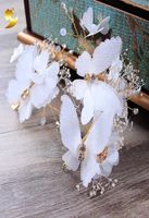 Acessórios para cabelos femininos feitos de cabelo de strass, folhas de cabelo preservadas de folhas de cabeça decoradas de bandos decorados para festa de casamento para festa de casamento