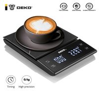 타이머가있는 휴대용 전자 디지털 커피 스케일 타이머 높은 정밀도 LED 디스플레이 가정 체중 균형 Uring Tools 211221