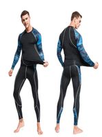 Men039s sous-v￪tements thermiques Compression Running Set Shirt Pant de la chemise serr￩e Long Johns V￪tements Tracksuit Suit Man Winter Sports J9G22435619