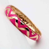 Эмалевые браслеты для женщин Fuschia Color Metal Bagn