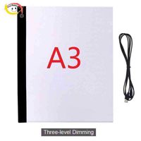 A3 LED Drawing Tablet 3 Nivel Light Diamonds Painting Board USB Art Copy Pad Writing Sketches Traçage Copier Copier J220813