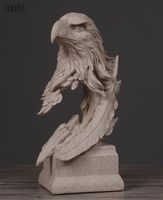 Eagle Gifts Business Gifts Sala de estar Office Desktop Ornamentos de estátua Resina Crafts 210414