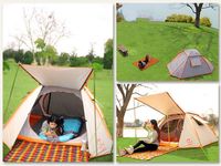 Drop çadır açılış hidrolik otomatik çadır kamp sığınakları su geçirmez güneşli iki kat koruyucu koruyucu açık havada çadırlar 3