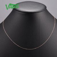 Chokers Vistoso Gold Collier pour femmes authentique 14K 585 Roseyellowwhite Chain 42 cm Fine bijoux 221123