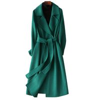 Mezclas de lana de mujeres Otoño Invierno 2022 Nuevos abrigos de lana de doble cara Capas de moda delgadas Mujeres siete colores y cinco modelos