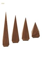 Bolsas de joias bolsas J78f Natural Wood Cone Rings Porta de dedo Anel de dedo Rack de armazenamento Display Stand Organizer