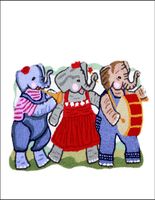 Dessin animé Elephant Family House Door Mats Migne de sol mignon Enfants Enfants Enfants Chambre Dreed Suede Classic Animal Tapis de salle de bain Cadeau